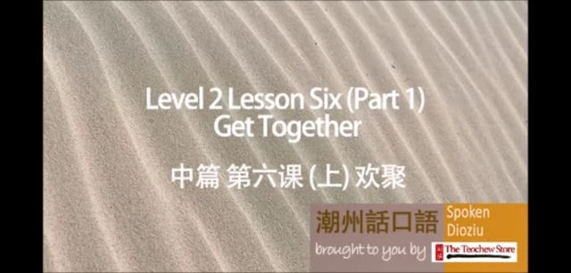 Learn Teochew - Spoken Dioziu Level 2 Lesson 6  Get Together 潮州话口语 中篇 第六课 欢聚