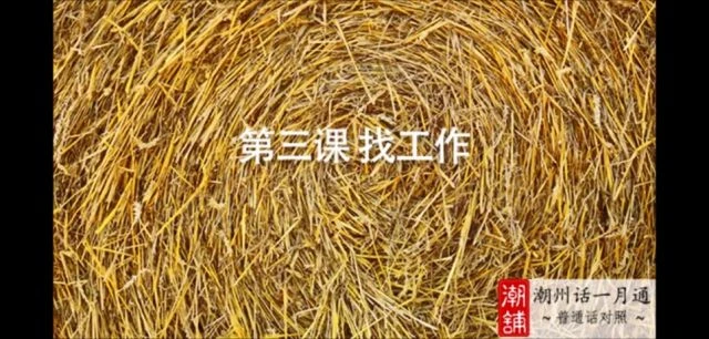 学潮州话 - 潮州话一月通： 第三课找工作 (简体字)