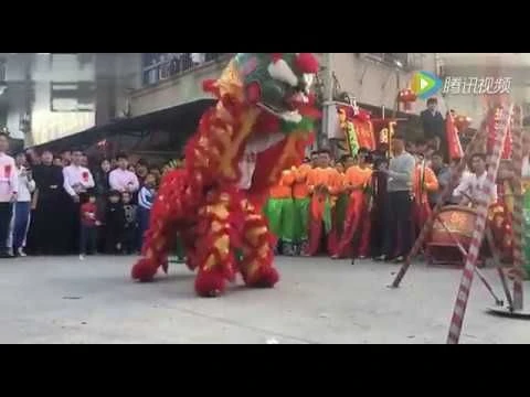 揭阳市孙淑强狮艺武术馆：舞青狮